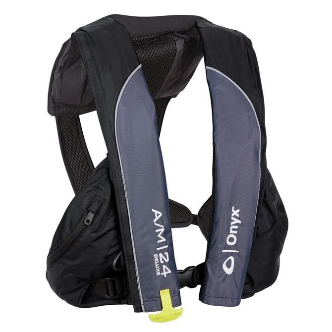 Onyx A/M-24 Deluxe Auto/Manual Inflatable PFD - Black - Adult Universal Onyx Outdoor 193.99 Explore Gear
