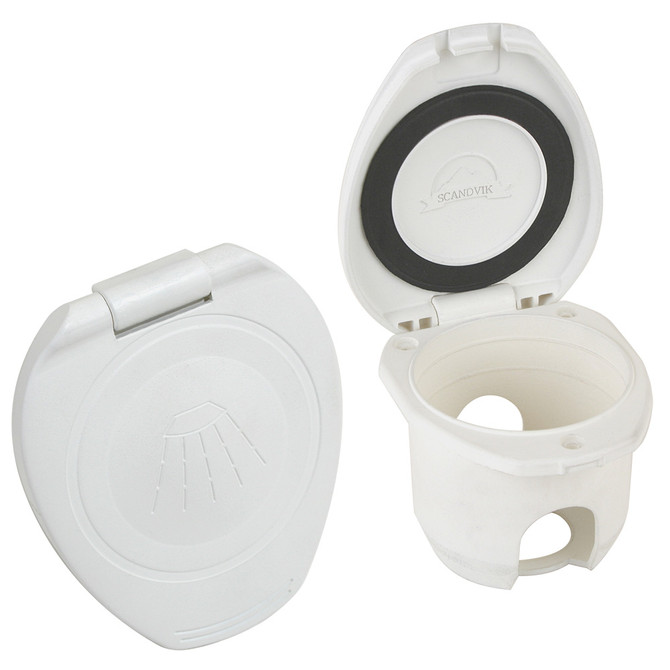Scandvik Replacement White Cup  Cap f\/Recessed Shower