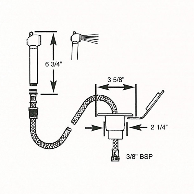 Scandvik Recessed Transom Shower w\/6 Hose - White