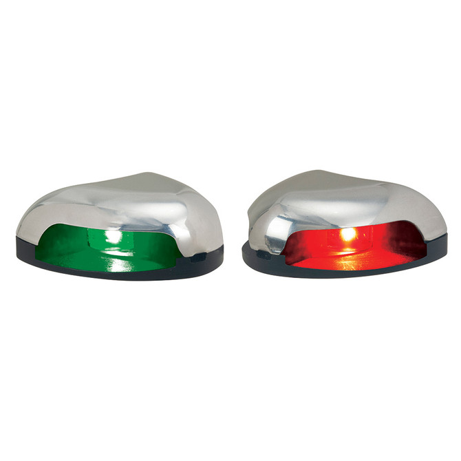 Perko Red\/Green Horizontal Mount Side Light - Pair - Stainless Steel