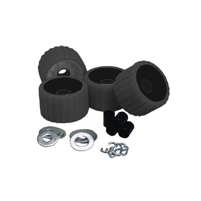 C.E. Smith Ribbed Roller Replacement Kit - 4 Pack - Black C.E. Smith 80.99 Explore Gear