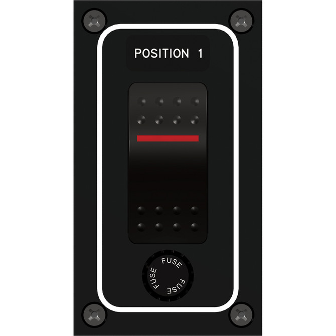 Paneltronics Waterproof Panel - DC 1-Position Illuminated Rocker Switch & Fuse Paneltronics 29.99 Explore Gear