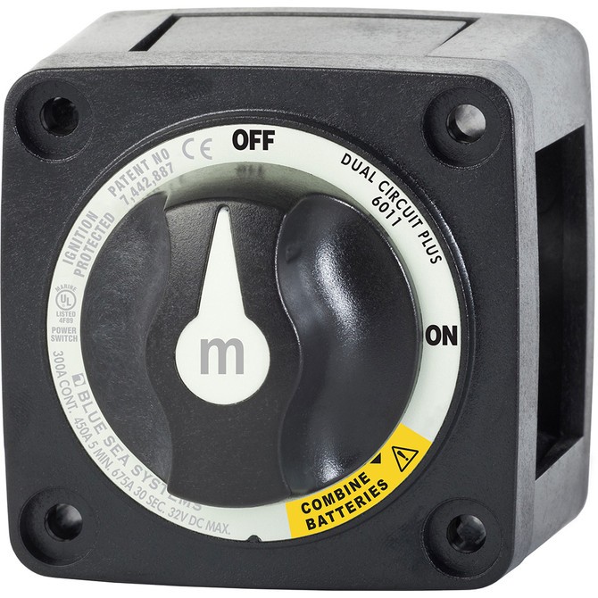 Blue Sea 6011200 m-Series Battery Switch Dual Circuit Plus - Black Blue Sea Systems 49.99 Explore Gear