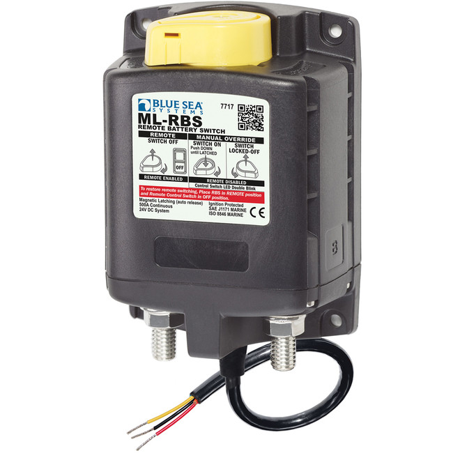 Blue Sea 7717 ML-RBS Remote Battery Switch w/Manual Control Auto-Release - 24V Blue Sea Systems 257.99 Explore Gear