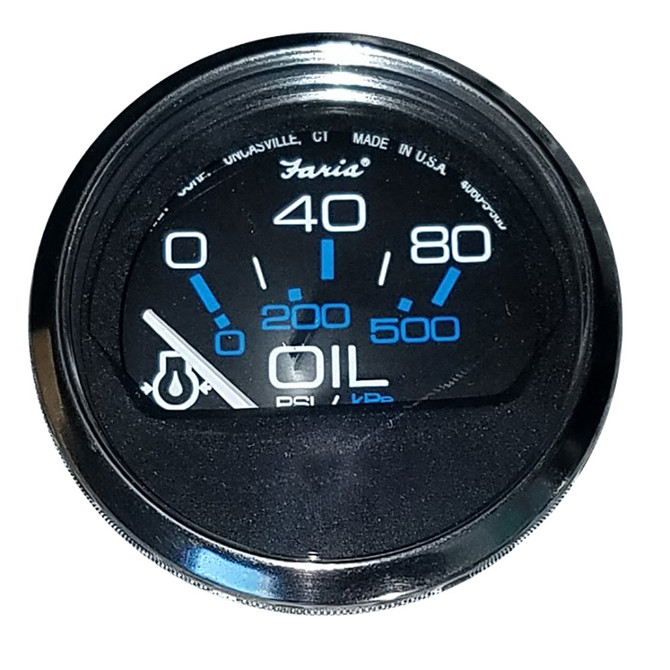 Faria Chesapeake Black 2" Oil Pressure Gauge (80 PSI) Faria Beede Instruments 38.99 Explore Gear