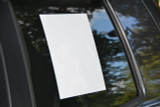 Exterior-mount, blank window label stock
