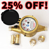 10-pack of 1/2 inch Lead Free Brass Water Meter Clearance - 25% off