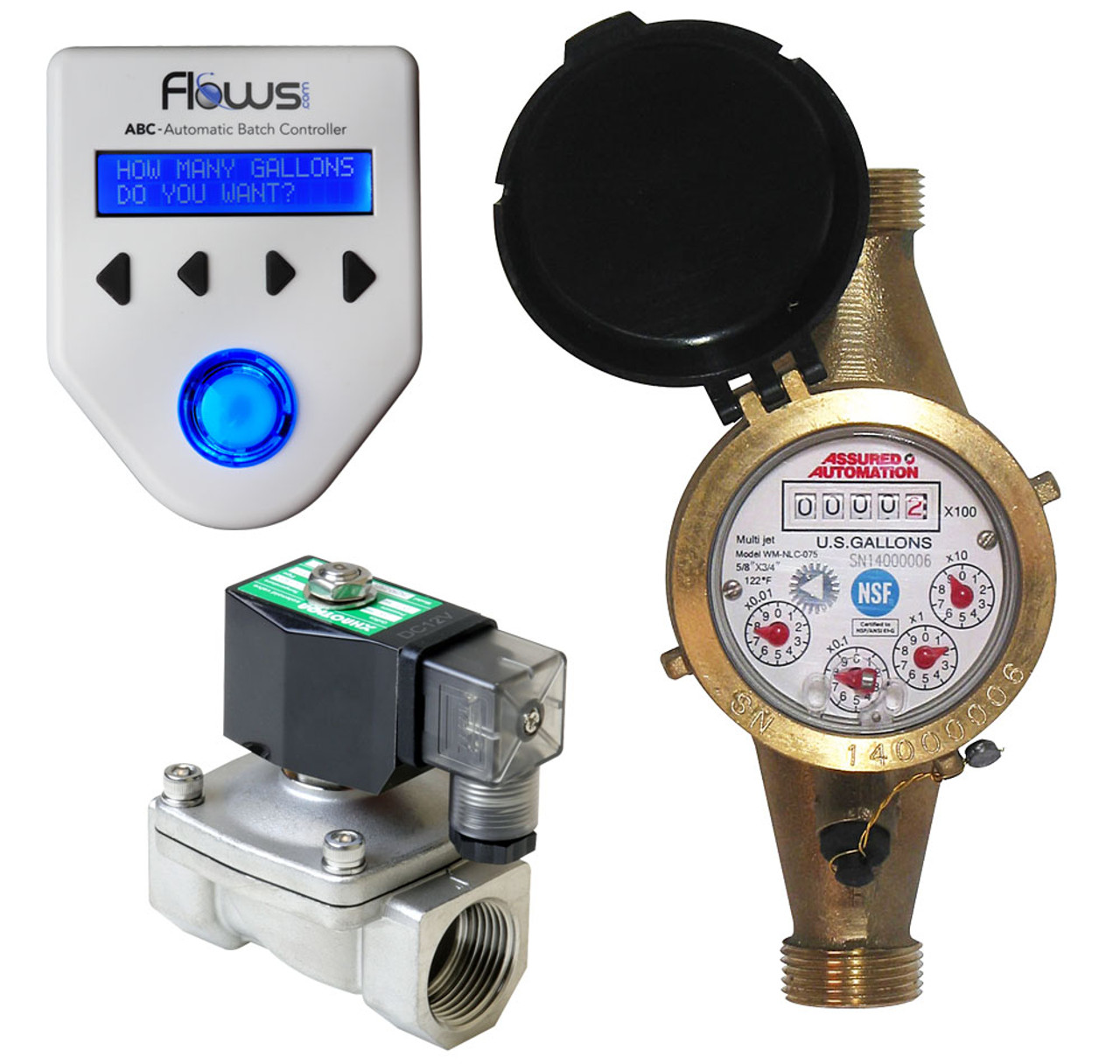 Batching System with Lead Free Brass Multi-jet Water Meter and