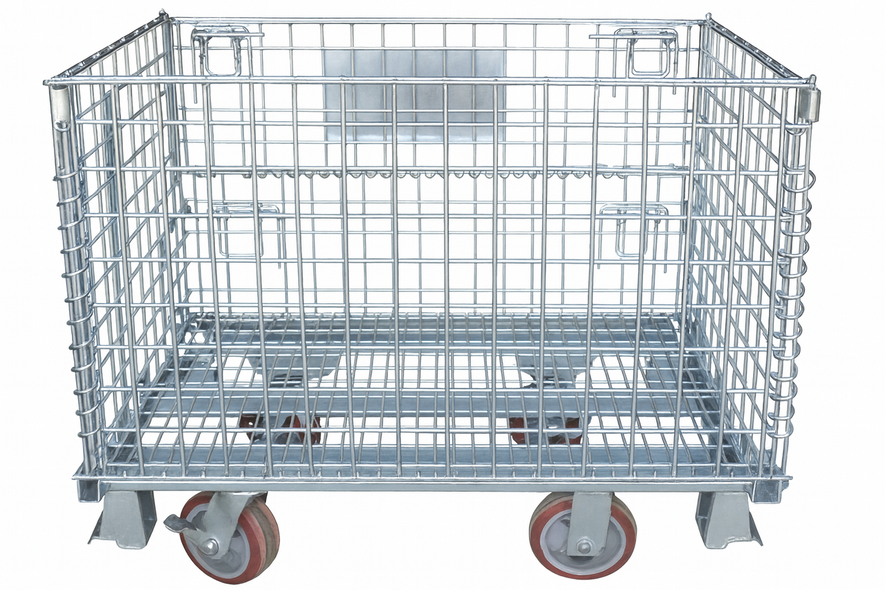Wire Containers with Casters