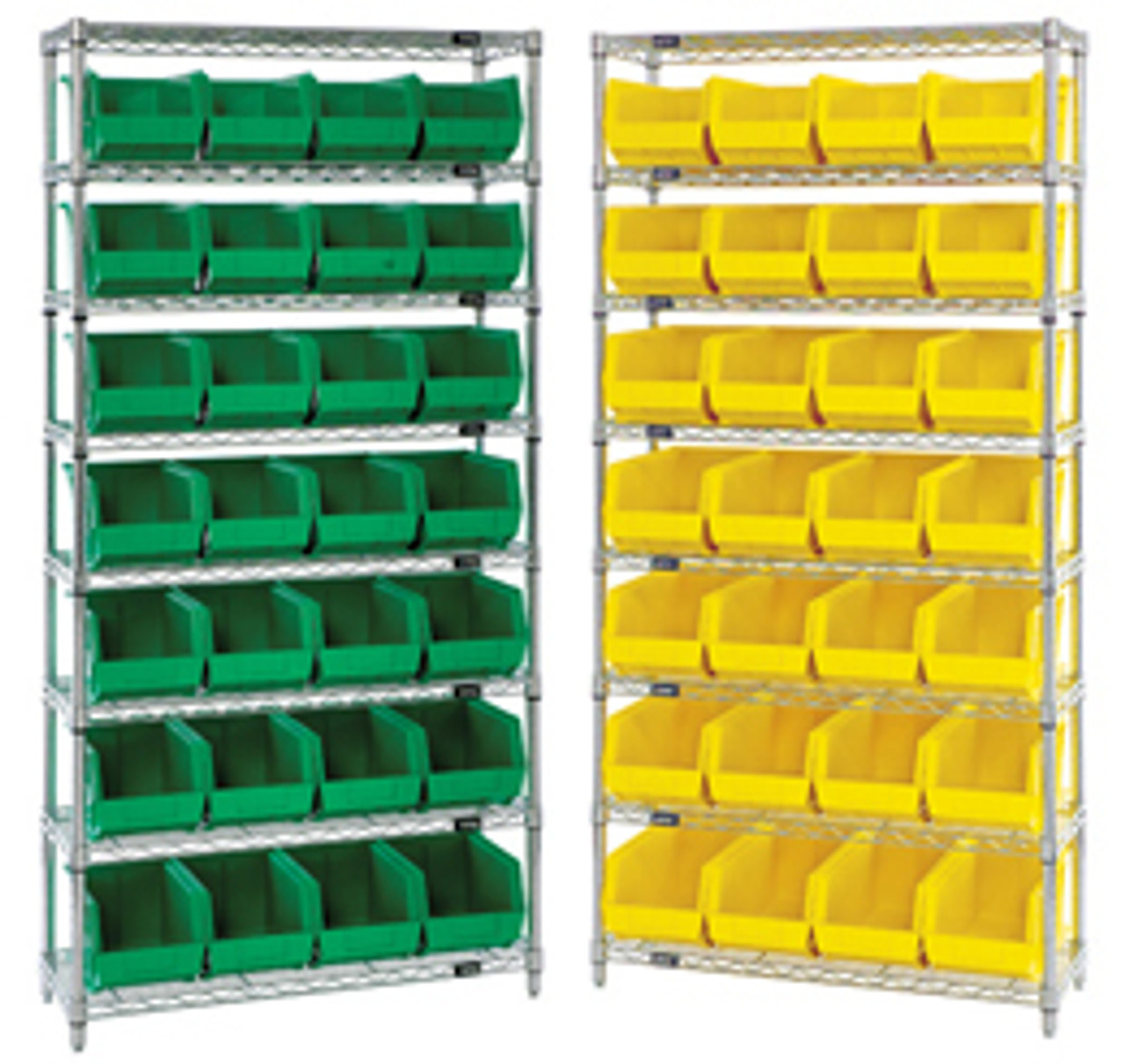 Wire Shelving with Bins