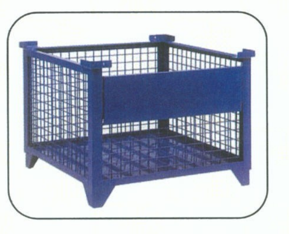 Wire Rack Container Orange Wire Mesh Containers–2500 lb. Capacity | Material Flow