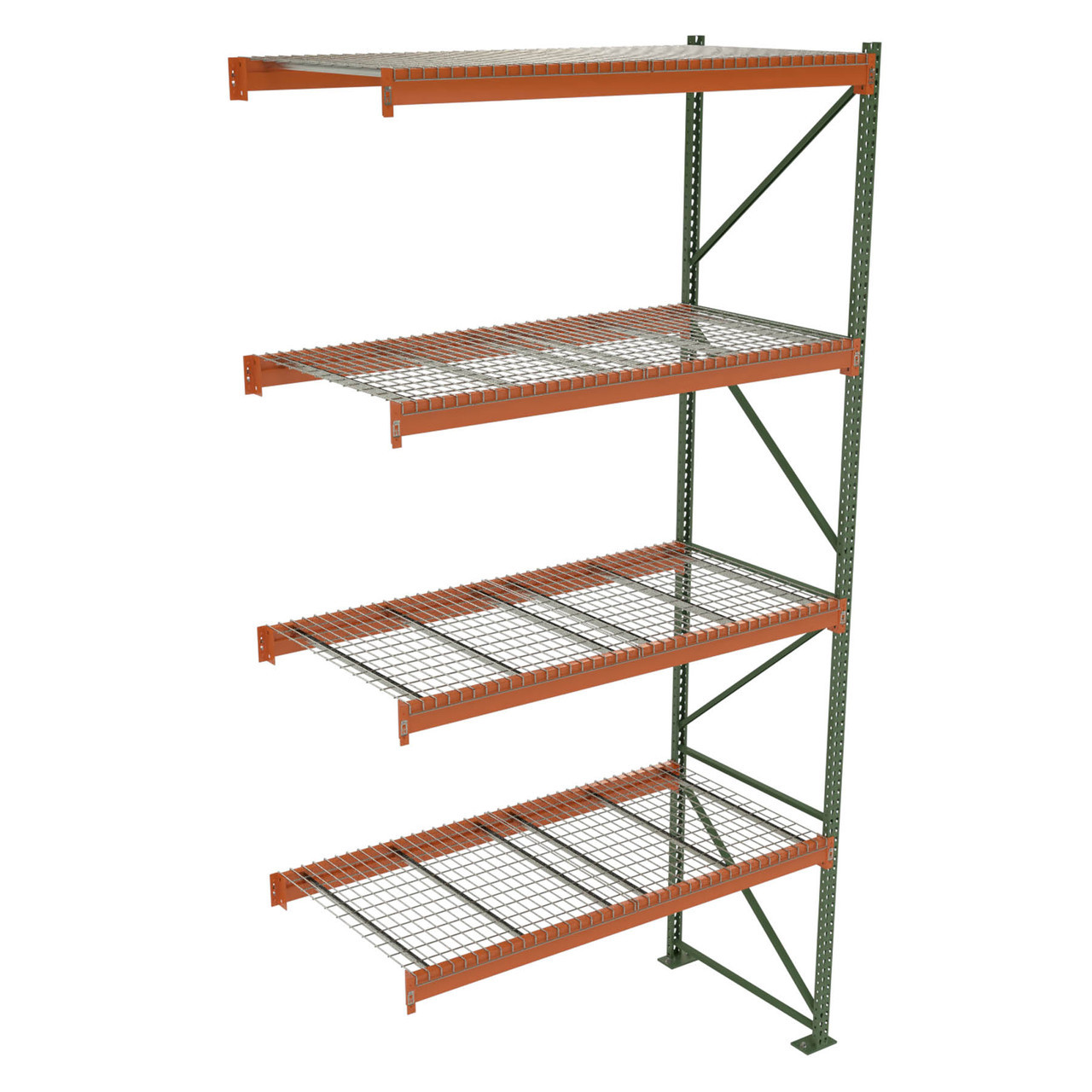 Small Drop Rack AUW172 Teardrop Rack Add-On w/ Deck 96x48x16 | Material Flow