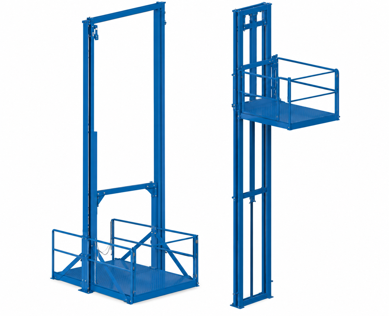 Advance Lifts vertical reciprocating conveyor for warehouse mezzanine
