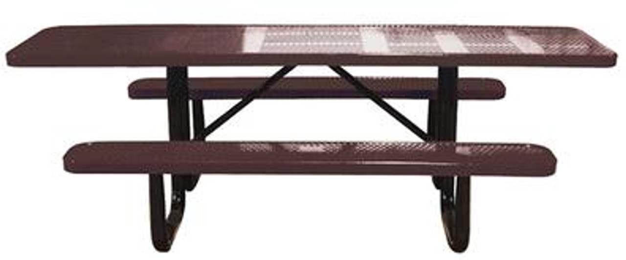 Standard Portable Perforated Picnic Tables with Your Choice of Size  (Multiple Colors Available!) - Leisure Craft