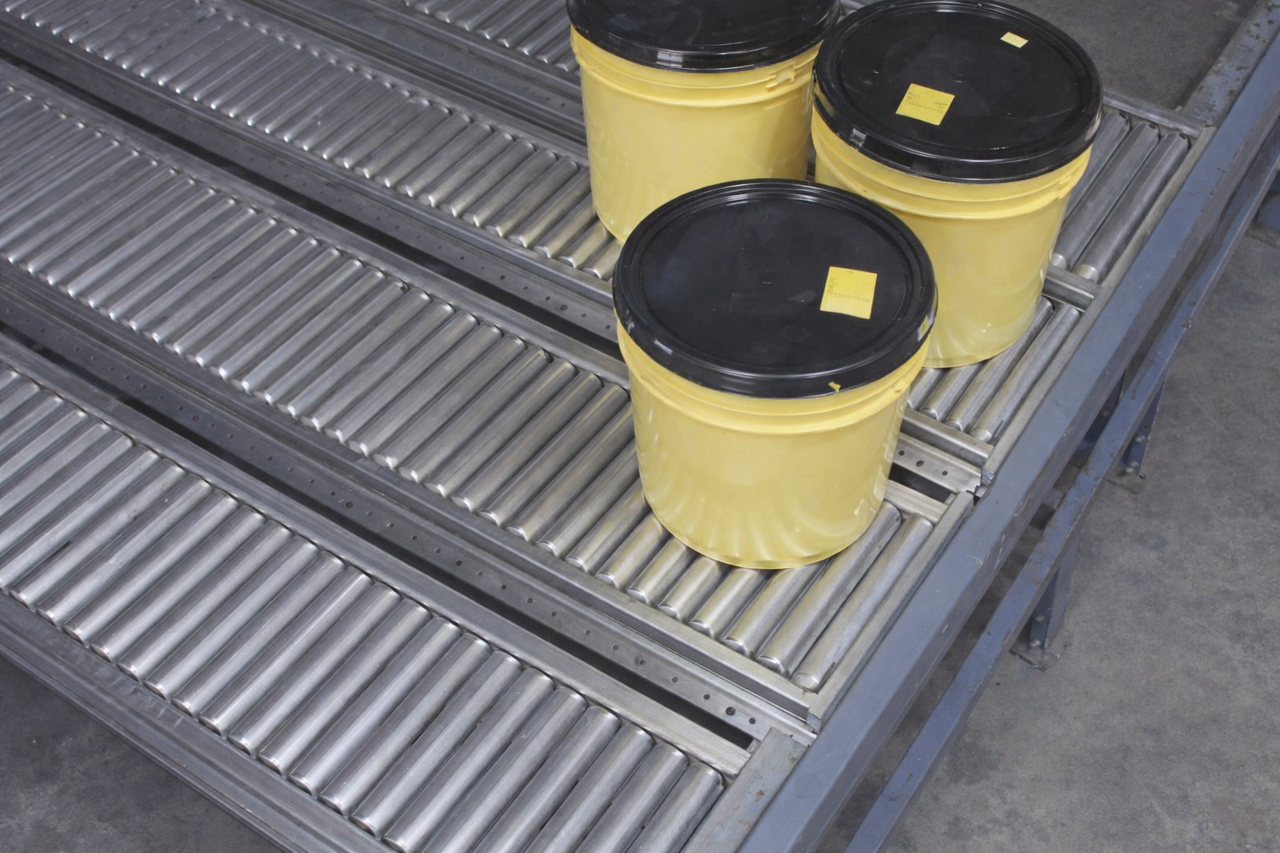 Five Gallon Pail Roller Flow System | Material Flow | Unique Flow