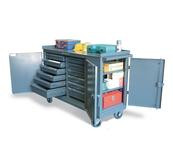 Strong Hold Multi-Use Maintenance Cart with 2 Lockable Compartments