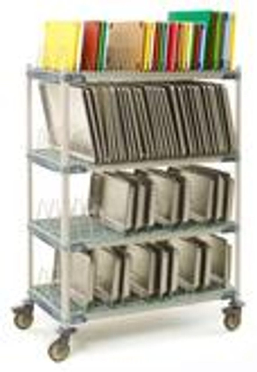 MetroMax i PR48VX4 Mobile Drying Rack with Two Tray Racks and Two