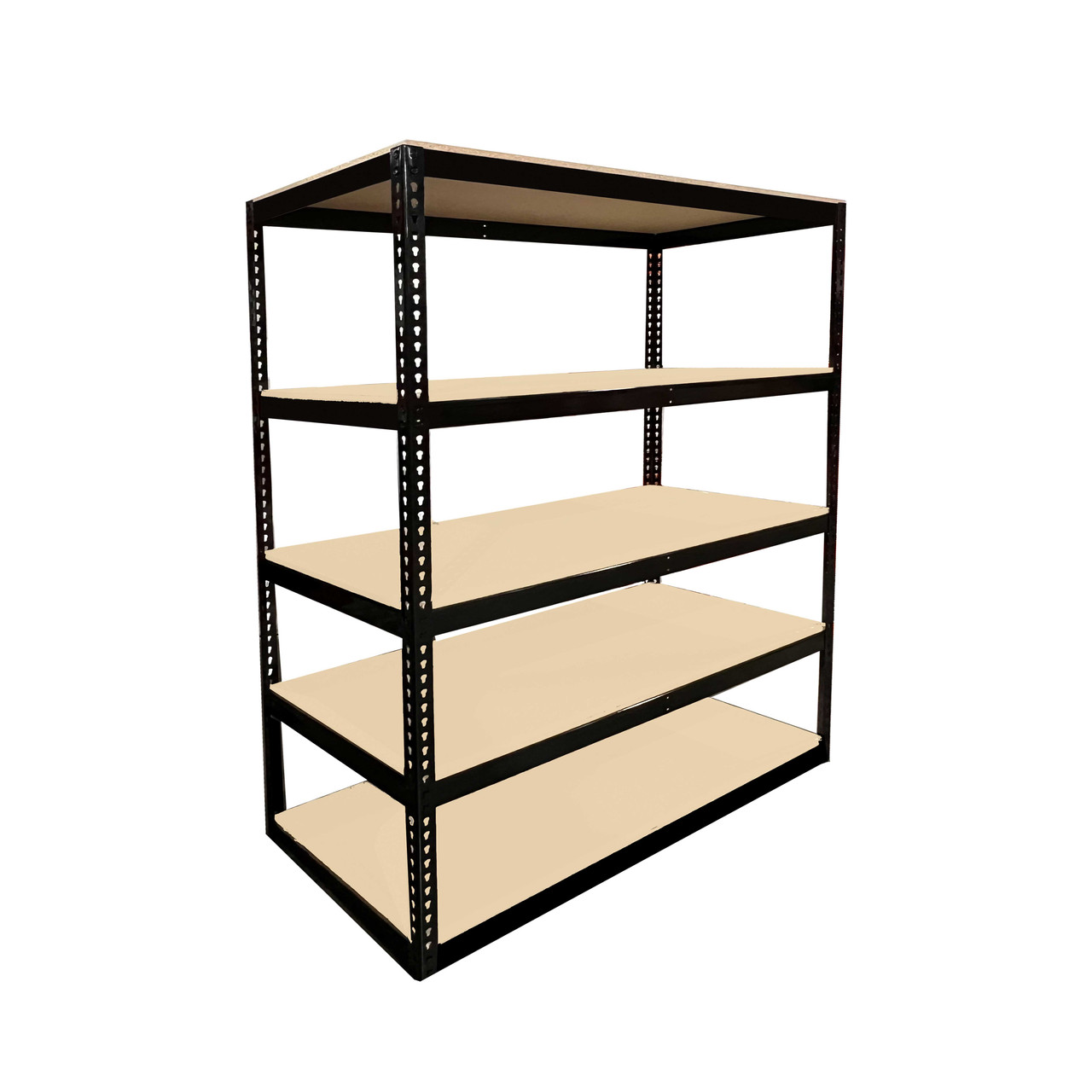 Black 5-Shelf Bulk Rack | Particle Board Shelves | Material Flow