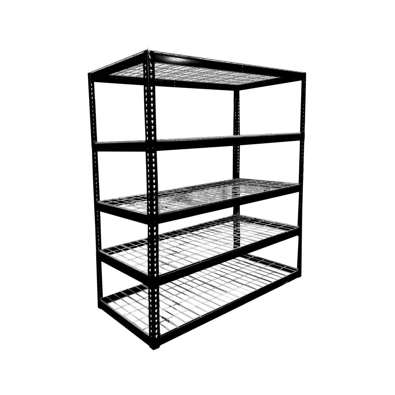 Black 5-Shelf Bulk Rack with Wire Shelves | Material Flow