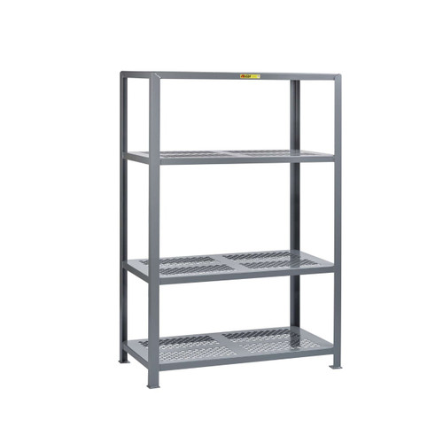 Little Giant 4 Shelf Perforated Welded Steel Shelving Model 4SHP-2448-72