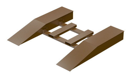 Vestil Steel Wheel Risers with Central Fork Pocket, SWR-CPL-18-10-84