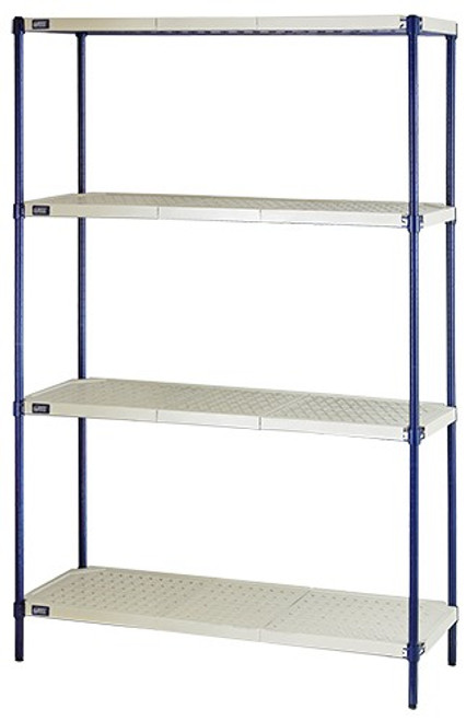 Quantum RPWR72-1830E Anti-Bacterial Blue Wire Plastic Mat Shelving Units Quantum RPWR72-1830E Anti-Bacterial Blue Wire Plastic Mat Shelving Units