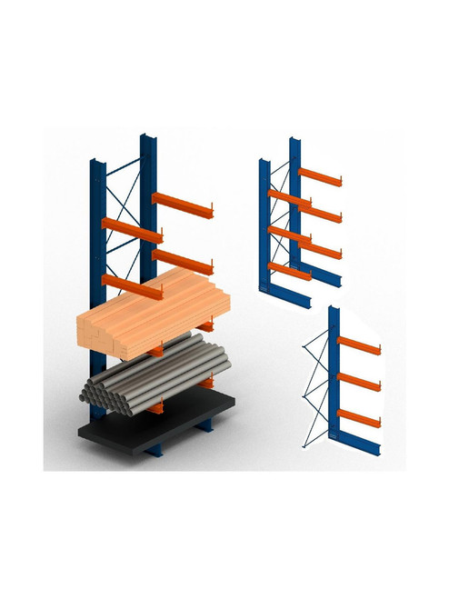 CRS-SU144X48X60-S  Space Plus USA Cantilever Racking Single Side Units at Material Flow CRS-SU144X48X60-S  Space Plus USA Cantilever Racking Single Side Units at Material Flow