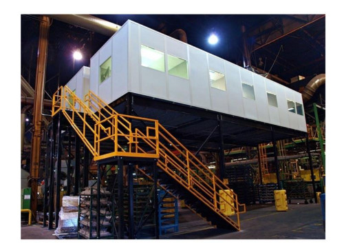 Panel Built Modular Inplant Office - Three Wall System - Gray