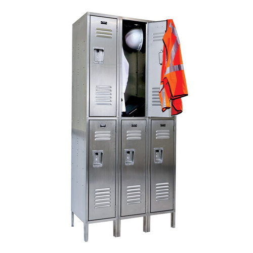 Vestil Stainless Steel Lockers - 3 Columns