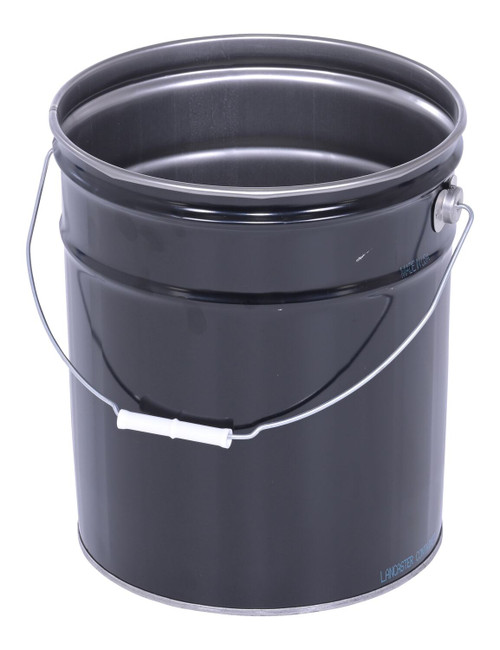 Vestil PAIL-STL-RI Steel Open Head 5 Gallon Black Pail Vestil PAIL-STL-RI Steel Open Head 5 Gallon Black Pail