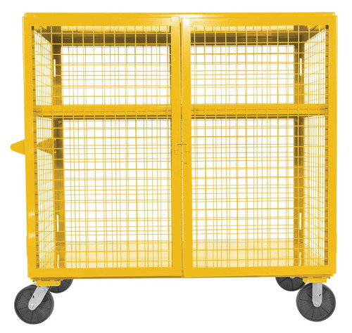 Vestil Welded Security Carts Yellow