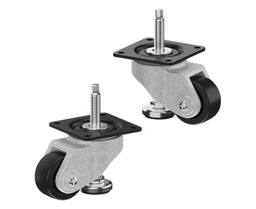 CasterDepot Leveling Casters - Nylon Wheel - Extended Foot Adjustment - Capacities Up To 700 Kg.