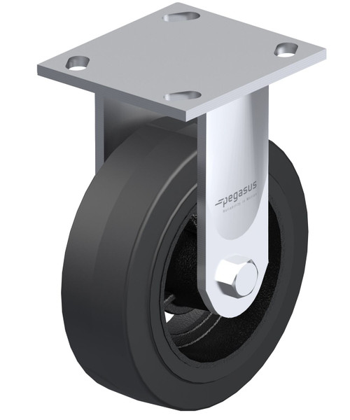 Vestil Mold on Rubber Black Tread Caster (Blickle) RIGID. CST-BL-4X2MR-R shown