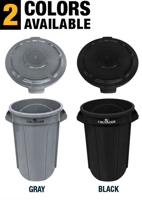 Quantum 55 Gallon Crusader Round Trash Can | Material Flow