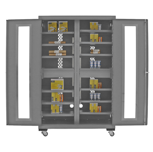 Durham 2502MCS-12S-95 48 x 78 Secure Mobile Tool Charging Cabinet