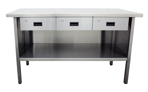 Jamco Model VO Stainless Steel Workbenches with 3 Drawers