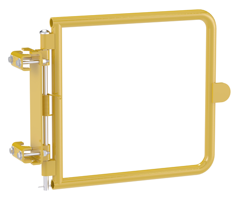 Vestil ATS-SCG Steel Alternating Tread Step Self-Closing Gate Steel Yellow | Material Flow