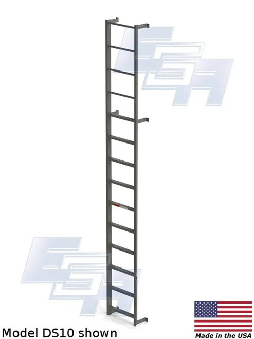 EGA Products Fixed Dock Ladders - MDS Side Step at Material Flow  MDS03  (MDS10  shown)