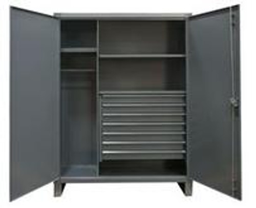 Durham Extra Heavy Duty Wardrobe Cabinets with Shelves and Drawers Model No. HDWC244878-7M95