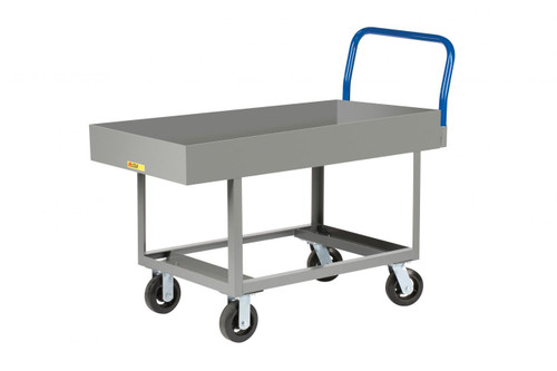 Work Height Platform Truck with Open Base - 6 Inch Deep Lip Edge Deck Work Height Platform Truck with Open Base - 6 Inch Deep Lip Edge Deck