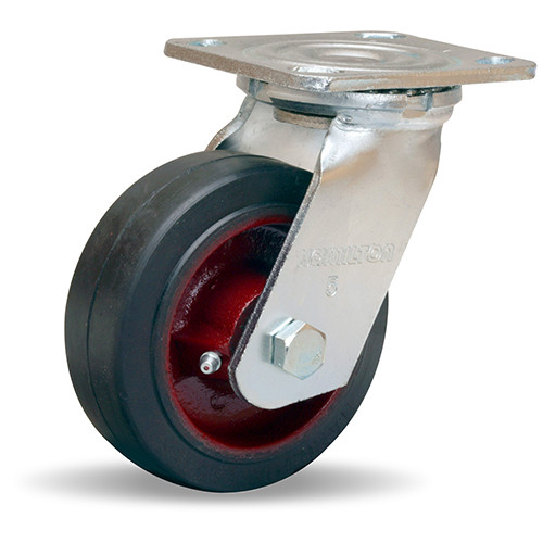 Hamilton Casters Series 52 Standard Duty S-525-R with Mold-On Rubber Wheel Hamilton Casters Series 52 Standard Duty S-525-R with Mold-On Rubber Wheel