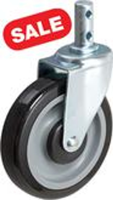 Shopping Cart Rigid Caster with Round Plain Stem