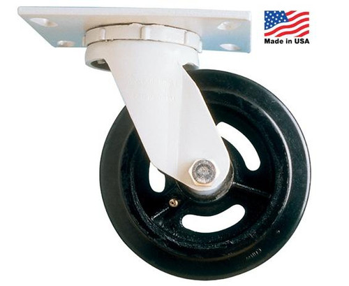 Fairbanks Company Heavy Duty Casters - Rubber Mold On - Swivel