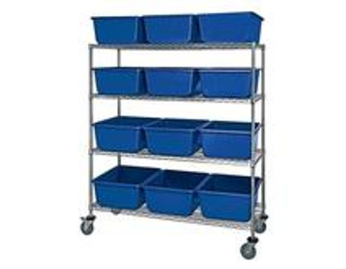 Quantum MWR4-2419-9 Mobile Wire Shelving System Quantum MWR4-2419-9 Mobile Wire Shelving System