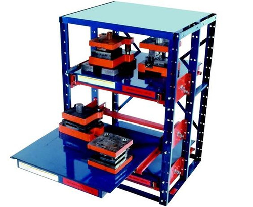 SPG Jarke High Density E-Z Glide Roll-Out Shelving E-Z Glide Die Racks Model No. EZ363662 SPG Jarke High Density E-Z Glide Roll-Out Shelving E-Z Glide Die Racks Model No. EZ363662