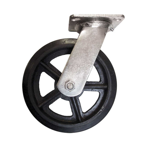 CA6 Mold-On Rubber Swivel Casters