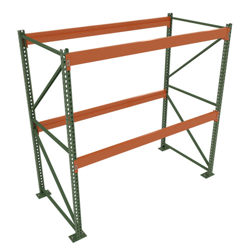 Material Flow Teardrop Storage Rack - Starter Unit without Deck - 96 in x 48 in x 10 ft