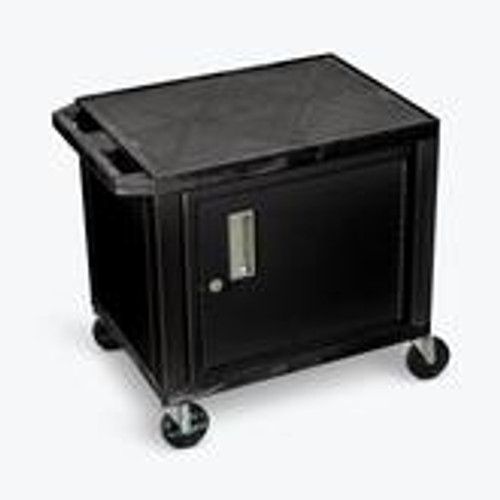 LUXOR Black AV Cart - 2 Shelf or Cabinet LUXOR Black AV Cart - 2 Shelf or Cabinet