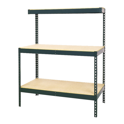 96" Inch Width Workbench with Upper & Lower Shelf | Material Flow