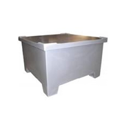 Bayhead Seamless Plastic Unique Style Pallet Containers - Straight Walled - Includes Lid